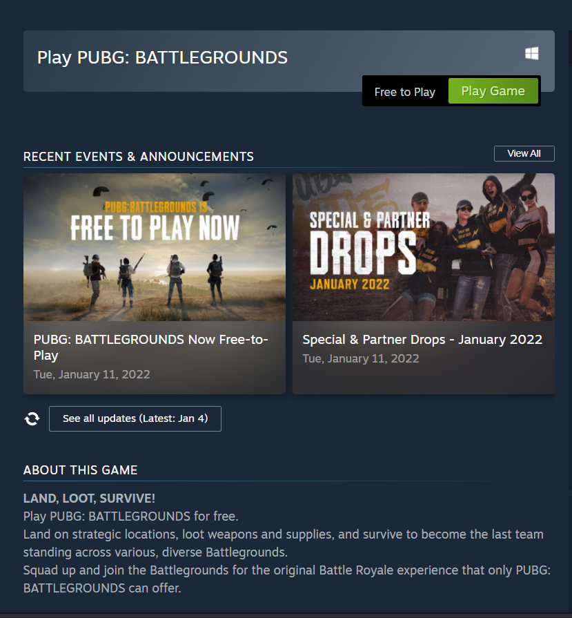 Steam Free to play