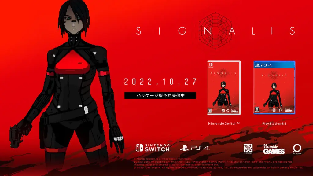 Babs  SIGNALIS on X: SIGNALIS physical releases (no region lock): - 27th  October 2022 Japan: red edition, pre-order bonus items sadly no longer  available - End of February 2023 NA/EU/AUS: dark