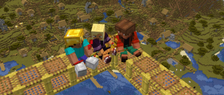How to install Shader Mods in Minecraft 1.20? Minecraft players sitting on the block