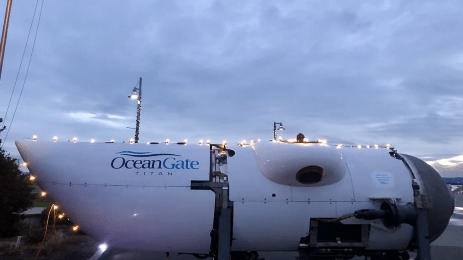 Ocean gate submersible or Titan decorated with lights
