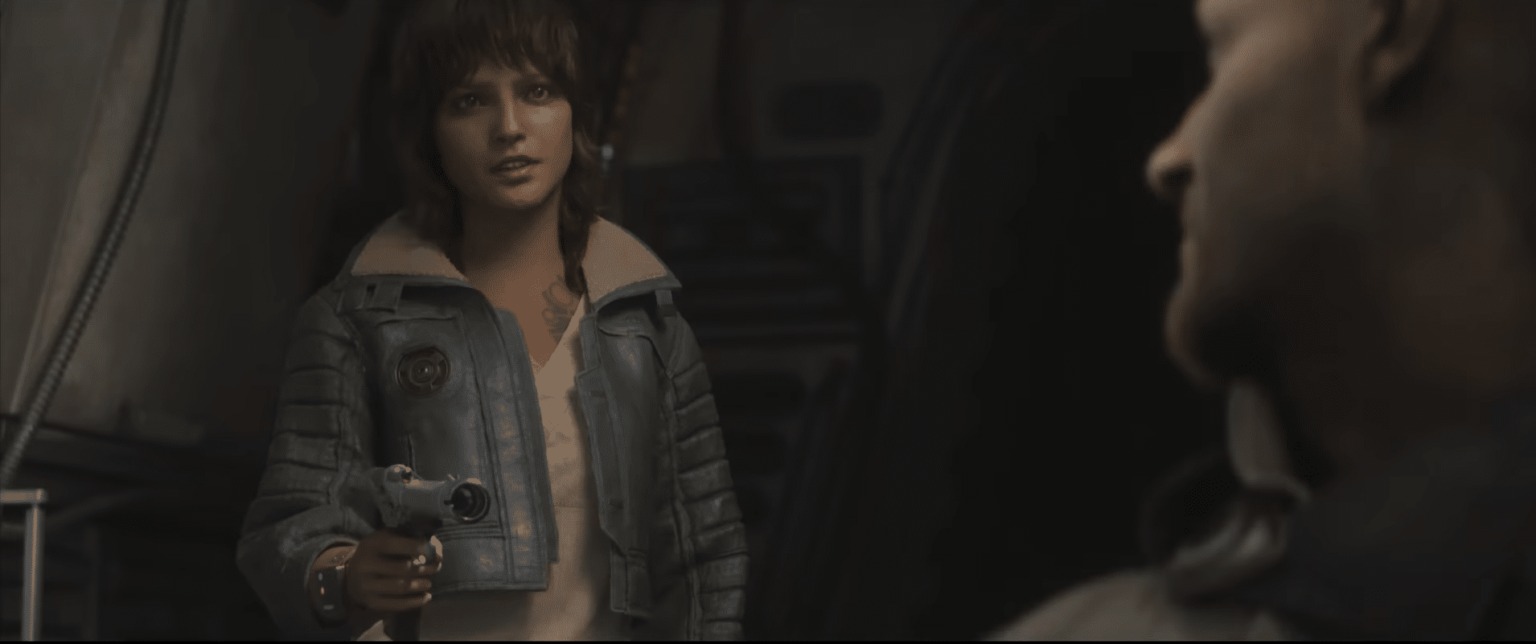 Kay Veese holding a gun