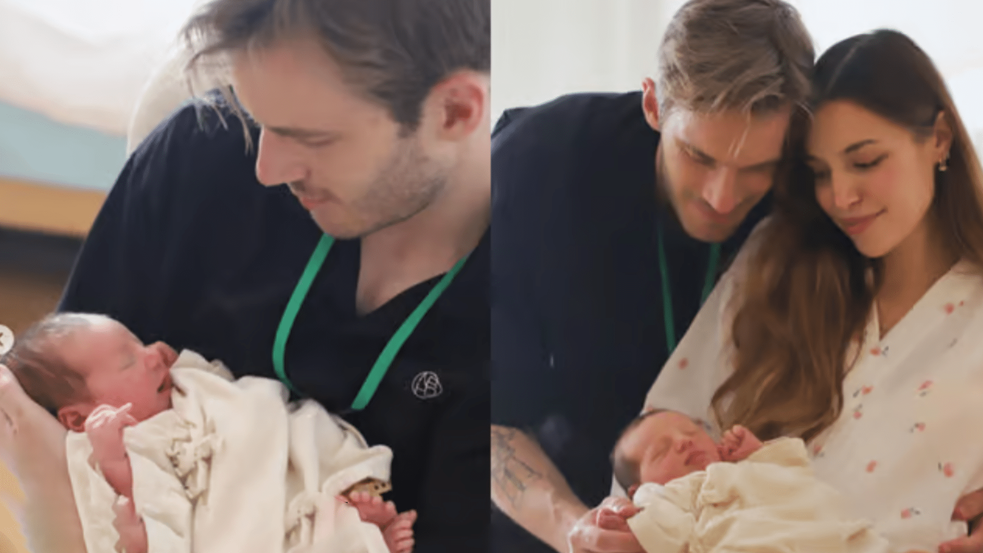 PewDiePie and Marzia with their child