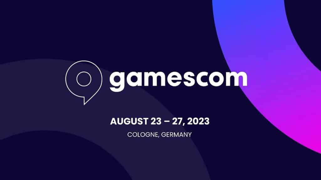 gamescom header displaying event dates and place