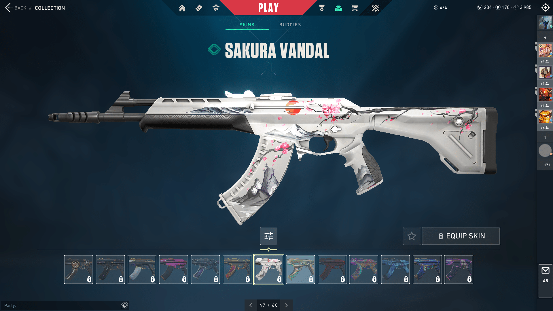 Sakura Vandal (5 Most Underrated Vandal Skins In Valorant 2023)